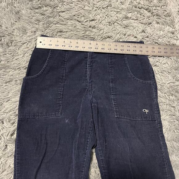 Vintage 1980s OP Ocean Pacific Wide Leg Corduroy Blue Pants Unisex Surfer - Picture 7 of 13